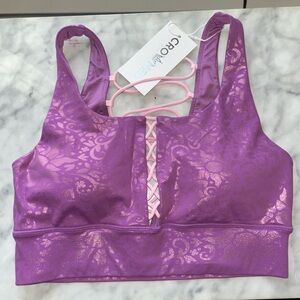 Golden Dreamer crowned athletic Sports Bra